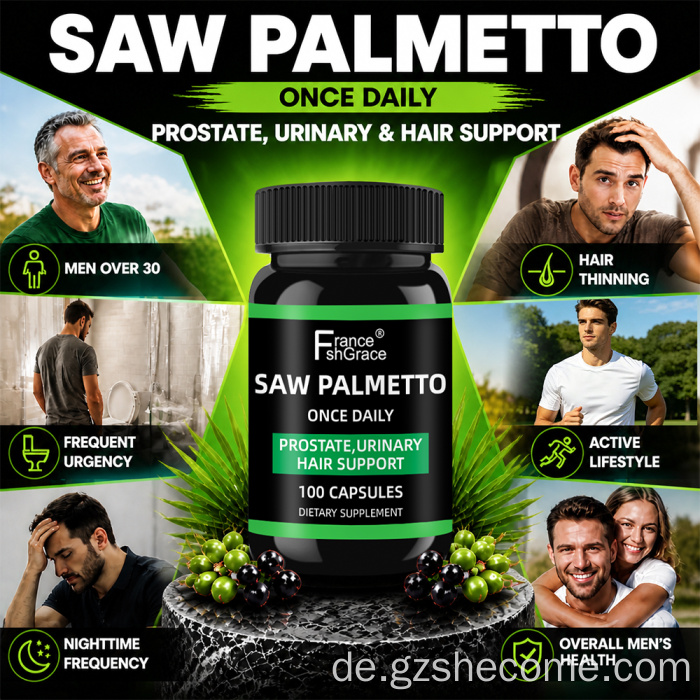 Shecome Saw Palmetto-Ergänzungsmittel für die Gesundheit der Prostata bei Männern